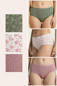 Zivame Medium Rise Full Coverage Hipster Panty (Pack of 3) - Multicolor — thumbnail 2